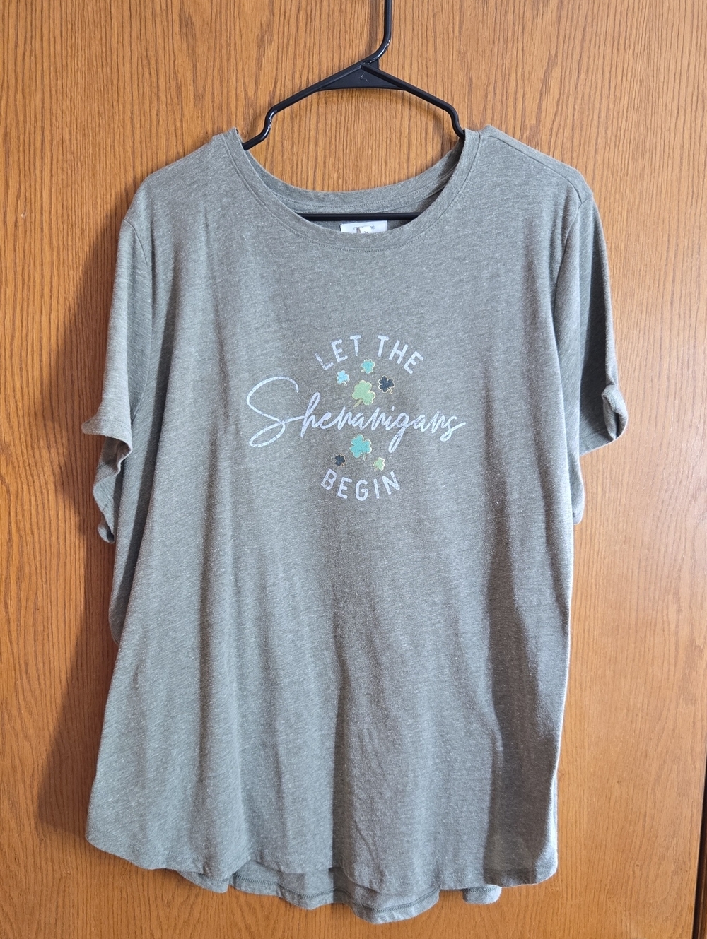 Maurices Olive Green "Let the Shenanigans Begin" Graphic Tee - Picture 1 of 1